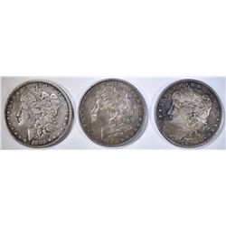 1883, 1885 & 1896 CIRC MORGAN DOLLARS