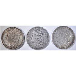 1878, 1881 & 1881-O CIRC MORGAN DOLLARS