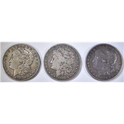 1891-S, 1900-O & 1901-O CIRC MORGAN DOLLARS