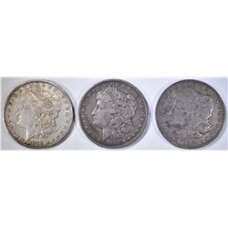 1879-O, 1891 & 1904-O CIRC MORGAN DOLLARS