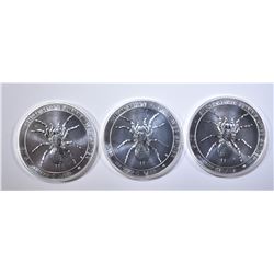 3-2015 AUSTRALIAN 1oz .999 SILVER ROUNDS- SPIDER