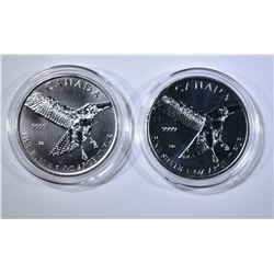 2-2015 1oz .9999 CANADIAN SILVER ROUNDS- HAWK