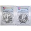 Image 1 : 2 2016 AMERICAN SILVER EAGLES  PCGS MS-70