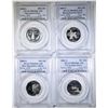 Image 1 : 4 PCGS PR-69 DCAM SILVER STATE QUARTERS: