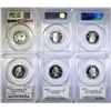 Image 2 : GROUP OF 6 PCGS GRADED QUARTERS: