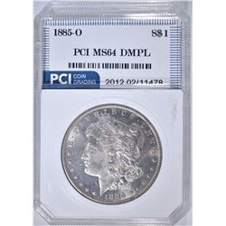 1885-O MORGAN DOLLAR  PCI CH/GEM BU DMPL