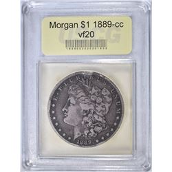 1889-CC MORGAN DOLLAR  USCG  VF