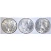 Image 1 : 3-1923 PEACE DOLLARS, BU