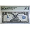 Image 1 : 1899 $1 BLACK EAGLE SILVER CERTIFICATE PMG 50
