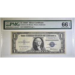 1935F $1 SILVER CERTIFICATE  PMG 66 EPQ