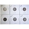 Image 1 : LOT OF 6 SEATED LIBERTY DIMES: