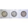 Image 1 : LOT OF 3 BARBER HALF DOLLARS: