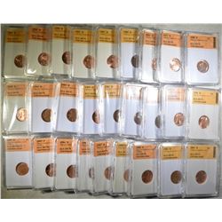 LOT OF 27 MIXED DATE SGS GRADED LINCOLN CENTS
