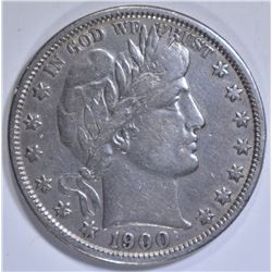 1900 BARBER HALF DOLLAR  VF