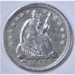 1853 SEATED LIBERTY HALF DIME  AU