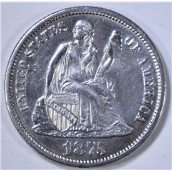 1875-CC SEATED LIBERTY DIME  BU