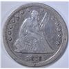 Image 1 : 1876-CC SEATED LIBERTY QUARTER  F/VF