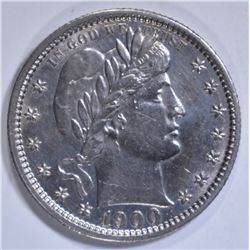 1900-S BARBER QUARTER  CH AU