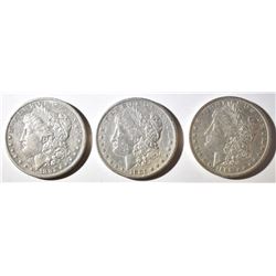 3-AU OR BETTER MORGAN DOLLARS: