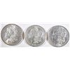 Image 1 : 3-AU OR BETTER MORGAN DOLLARS: