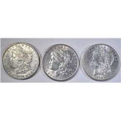 3-AU OR BETTER MORGAN DOLLARS: