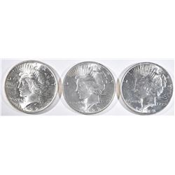 3-BU 1922 PEACE DOLLARS