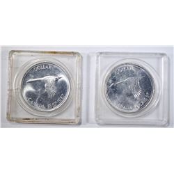 2-1967 CANADIAN SILVER DOLLARS