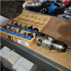 MASTERCRAFT ROUTER BIT SET AND INGERSOL RAND IMPACT TOOL