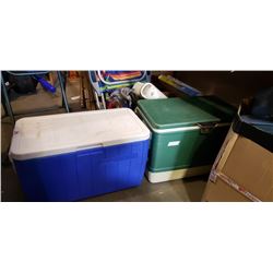 Two coleman coolers