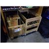 Image 1 : 4 WOOD CRATES AND WINE BOTTLES