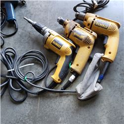 2 DeWalt drills and one screw gun all tested working