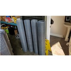 FOUR 4 FOOT ROLLS OF MESH FENCING