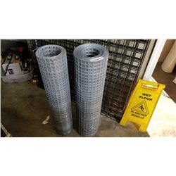 TWO 3 FOOT ROLLS OF MESH FENCING