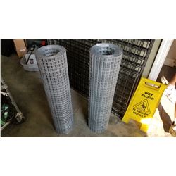 TWO 3 FOOT ROLLS OF MESH FENCING