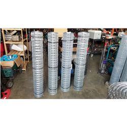 FOUR 54 INCH ROLLS OF MESH FENCING