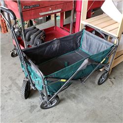 Green four wheel folding cart