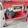 Image 3 : Four-wheel rolling shop cart with contents