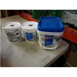 3 tubs of new grout