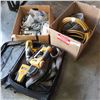 Image 1 : Suitcase of tools with box of PA speaker and box of clamps