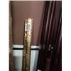 Image 2 : 3 bundles of wood poles and lot of 6-foot brass-plated hinges