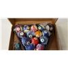 Image 2 : SET OF POOL BALLS WITH TRIANGLE BRIDGE HEAD AND CHALK
