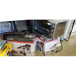 2 KALORIK DEEP FRIERS AND BLACK AND DECKER TOASTER OVEN