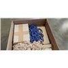 Image 2 : Tray of red, white and blue czechoslovakian glass necklaces