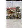 Image 1 : 3 BAGS OF JEWELLERY, EARRINGS, PINS, ETC AND BAG OF VINTAGE RINGS