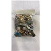 Image 2 : 3 BAGS OF JEWELLERY, EARRINGS, PINS, ETC AND BAG OF VINTAGE RINGS