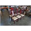 Image 3 : 6 MAHOGANY DINING CHAIRS