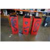 Image 1 : 3 FABRIC HAND PAINTED LAMPS - APPROX 3 FOOT TALL