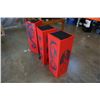 Image 2 : 3 FABRIC HAND PAINTED LAMPS - APPROX 3 FOOT TALL