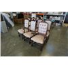 Image 1 : 6 WOOD FRAMED DINING CHAIRS