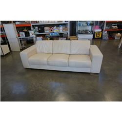 WHITE LEATHER SOFA